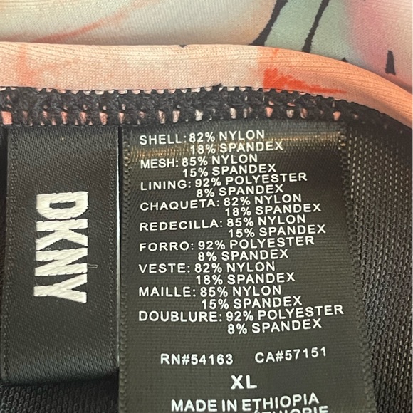 NWOT DKNY Women's One Piece Tummy Control Halter Neckline Swimsuit, Size XL - Picture 9 of 10